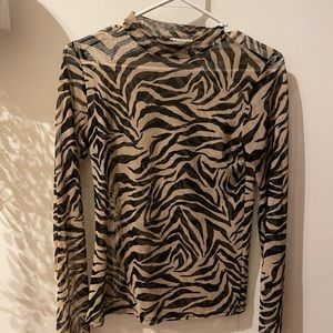 Mesh Tiger/Zebra Stripe Shirt